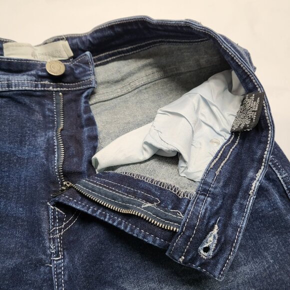 Refinery Republic Mens Jeans 34 X 30 Straight Leg Stretch Distressed Blue - Picture 8 of 16